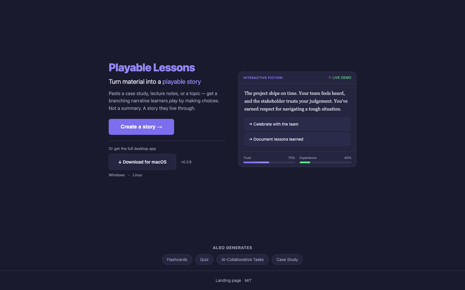 Playable Lessons screenshot